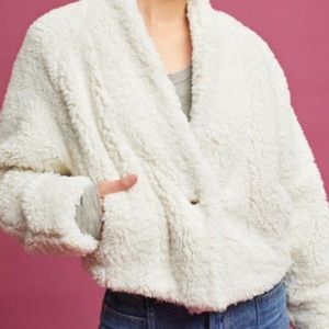 NWT Anthropologie Stella Hei Hei Sherpa Jacket
